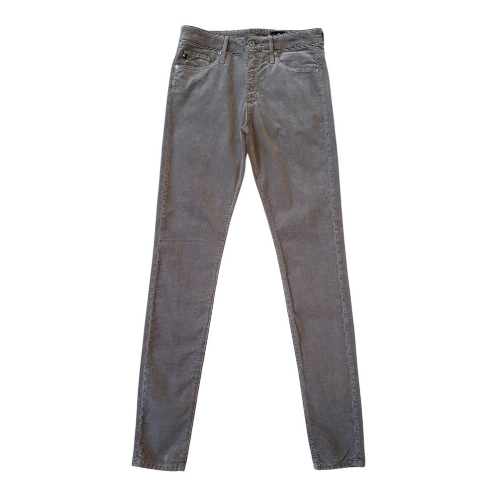 AG Adriano Goldschmied The Farrah Skinny High Rise Corduroy Pants Size 4 Gray